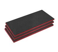 Sealey Easy Peel Shadow Foam® 50mm Red/Black - Pack of 3 - SFPK50R
