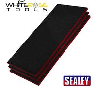 Sealey Easy Peel Shadow Foam® Red/Black 30mm Pack of 3 Tool Organiser Storage