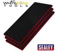 Sealey Easy Peel Shadow Foam® Red/Black 50mm Pack of 3 Tool Organiser Storage