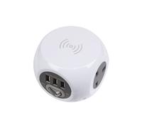 Sealey EL144WC Extension Cable Cube 1.4m 3 x 230V + 3 x USB Sockets & Wireless