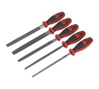 Sealey Engineer’s File Set Smooth Cut 5pc 200mm Premier Round Square Flat