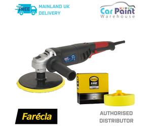 Sealey ER1700P 180mm 1100w Polisher Rotary + Farecla GMH601 Compounding Head