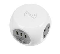 Sealey EL144WC Extension Cable Cube 1.4M 3 X 230V & 3 X Usb Sockets & Wireless Charging Pad