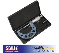 Sealey External Micrometer 25-50mm Thimble Adjustment Calibrated Spacer Bar