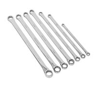 Sealey Extra-Long Double End Ring Spanner Set 7pc AK6311