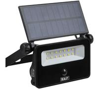 Sealey Extra-Slim Solar Floodlight with Wall Bracket 16W SMD LED