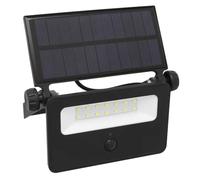 Sealey Extra-Slim Solar Floodlight with Wall Bracket 16W SMD LED - LED16S, Black