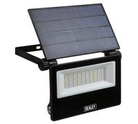 Sealey Extra-Slim Solar Floodlight with Wall Bracket 30W SMD LED LED30S