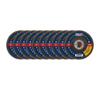 Sealey FD11540E10 115mm Aluminium Oxide Flap Discs 40Grit 22mm Bore - Pack of 10