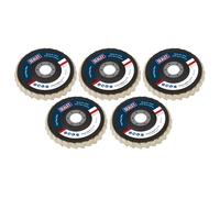 Sealey Felt Flap Disc 115mm 22mm Bore - Pack of 5 FFD5
