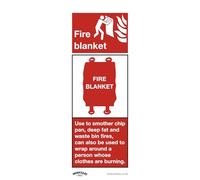Sealey Safe Conditions Safety Sign - Fire Blanket - Self-adhesive Vinyl, Pack of