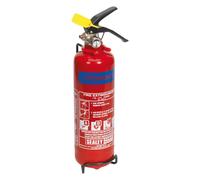 Sealey Fire Extinguisher 1kg Dry Powder For Use on A, B, C Class fire