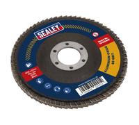 Sealey Flap Disc Aluminium Oxide Size 125mm 22mm Bore - 40 Grit Fd12540E