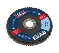 Sealey Flap Disc Zirconium 100mm 16mm Bore 40 Grit Abrasive Flaps Fd10040