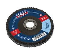Sealey Flap Disc Zirconium 100mm 16mm Bore 60 Grit Abrasive Flaps Fd10060