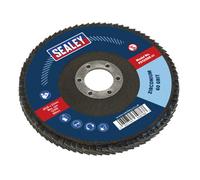 Sealey Flap Disc Zirconium 125mm 22mm Bore 60 Grit Abrasive Flaps Fd12560