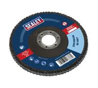 Sealey Flap Disc Zirconium 125mm 22mm Bore 80 Grit Abrasive Flaps Fd12580