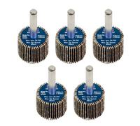 Sealey Flap Wheel 25mm X 20mm 6mm Shaft 40 Grit 5 Pieces 26700 Rpm Fw2520405