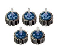 Sealey FW4020805 Abrasive Flap Wheel Ø40 X 20Mm 80Grit Ø6Mm Shaft - Pack Of 5