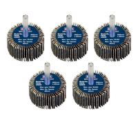 Sealey Flap Wheel 40 x 20mm 80Grit 6mm Shaft - Pack of 5 - FW4020805