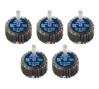 Sealey Flap Wheel 40 x 20mm 60Grit 6mm Shaft - Pack of 5 - FW4020605