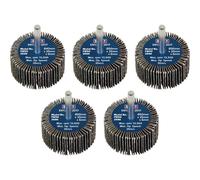 Sealey Flap Wheel 50 x 25mm 6mm Shaft Assorted Grit - Pack of 5 - FW5025ASS