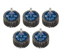 Sealey Flap Wheels Pack Of 5 50mm 25mm 80g