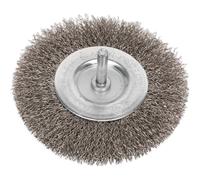 Sealey Flat Stainless Steel Wire Brush 100mm 6mm Shank