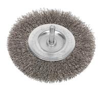 Sealey Flat Wire Brush SFBS100 – Stainless Steel, 100mm, 6mm Shaft