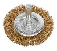 Sealey Flat Wire Brush 50MM with 6MM Shaft