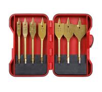 Sealey Flat Wood Bit Set 7pc - 1/4" Hex Shank - Spade Drill Bits AK3707FW PR