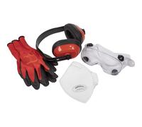 Sealey SEP2 Flexi Grip Gloves Ffp1 Mask Goggles & Ear Defenders