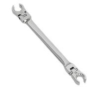 Sealey Flexi-Head Flare Nut Spanner 10 x 11mm Chrome Vanadium Steel AK26521