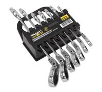 Sealey S01143 Flexible Head Ratchet Combination Spanner Set 7Pc Metric