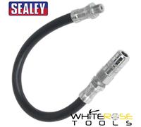 Sealey Flexible Hose Grease Delivery 4 Jaw Connector 1/8" BSP Gas 300mm