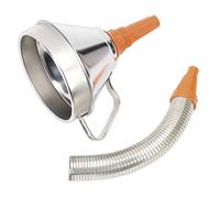 Sealey Funnel FM16F - Metal with Flexible Spout & Filter 160mm