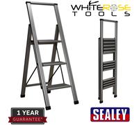 Sealey Step Ladder APSL3 Aluminium Folding 3-Step 150kg Capacity