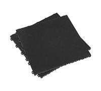 Sealey FT3B 400 x 400mm Polypropylene Floor Tile - Black Treadplate - Pack of 9