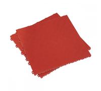 Sealey Polypropylene Floor Tile 400 x 400mm - Red Treadplate, Pack of 9