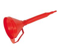 Sealey Funnel with Flexible Spout & Filter Medium 160MM