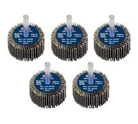 Sealey FW4020405 40 x 20mm Abrasive Flap Wheel on 6mm Shaft 40Grit - Pack of 5