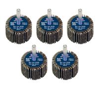 Sealey FW4030605 40 x 30mm Abrasive Flap Wheel on 6mm Shaft 60Grit - Pack of 5