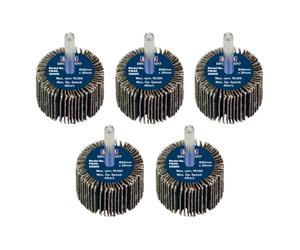 Sealey FW4030ASS Abrasive Flap Wheel Ø40 X 30Mm Ø6Mm Shaft Assorted Grit - Pack Of 5