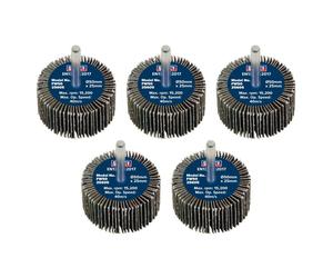 Sealey FW5025605 Abrasive Flap Wheel Ø50 X 25Mm 60Grit Ø6Mm Shaft - Pack Of 5