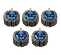 Sealey FW6030ASS 60 x 30mm Abrasive Flap Wheel on 6mm Shaft Assorted Grit - PK 5