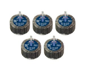 Sealey FW6030ASS Abrasive Flap Wheel Ø60 X 30Mm Ø6Mm Shaft Assorted Grit - Pack Of 5
