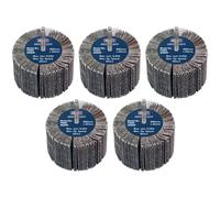 Sealey FW8040805 80 x 40mm Abrasive Flap Wheel on 6mm Shaft 80Grit - Pack of 5