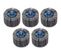 Sealey FW8040ASS 80 x 40mm Abrasive Flap Wheel on 6mm Shaft Assorted Grit - PK 5