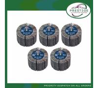 Sealey FW8040ASS 80 x 40mm Abrasive Flap Wheel on 6mm Shaft Assorted Grit - PK 5