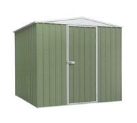 Sealey Garden Outdoor Storage Shed, 7.5FT x 7.5FT Apex Style Roof Green DG115